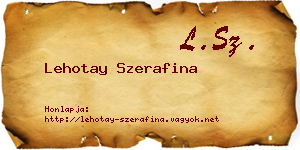 Lehotay Szerafina névjegykártya